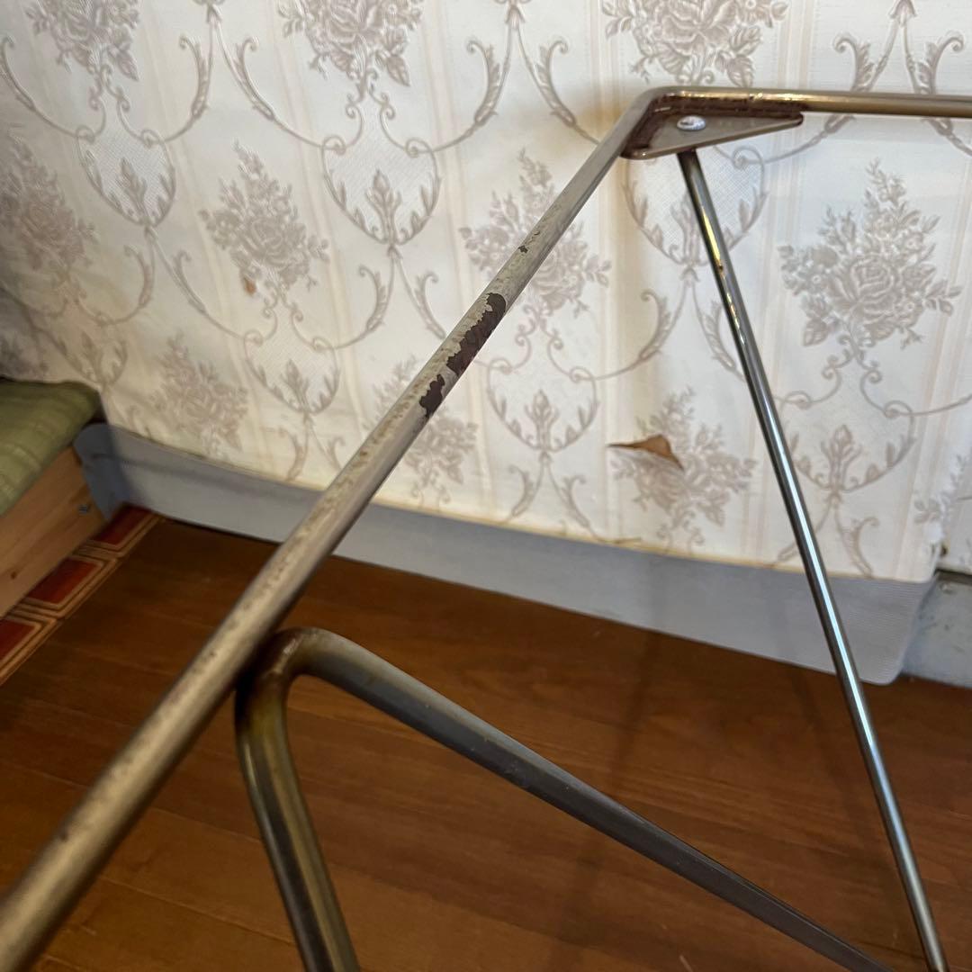 【アンティーク】アイアンフレーム 鉄脚 ガラステーブル ローテーブル 男前