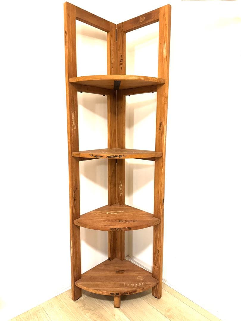 アクメファニチャー トロイコーナーシェルフ L 棚 ウッドラック 木製 スチール