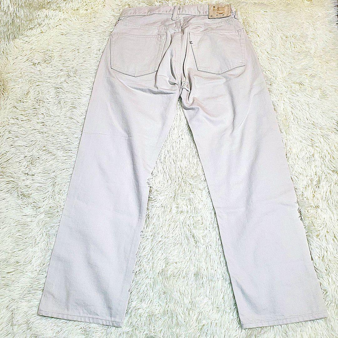 【極美品】45R 空比古比女 ホワイトデニム ユニセックス 30インチ