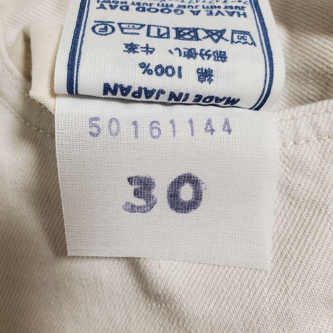 【極美品】45R 空比古比女 ホワイトデニム ユニセックス 30インチ