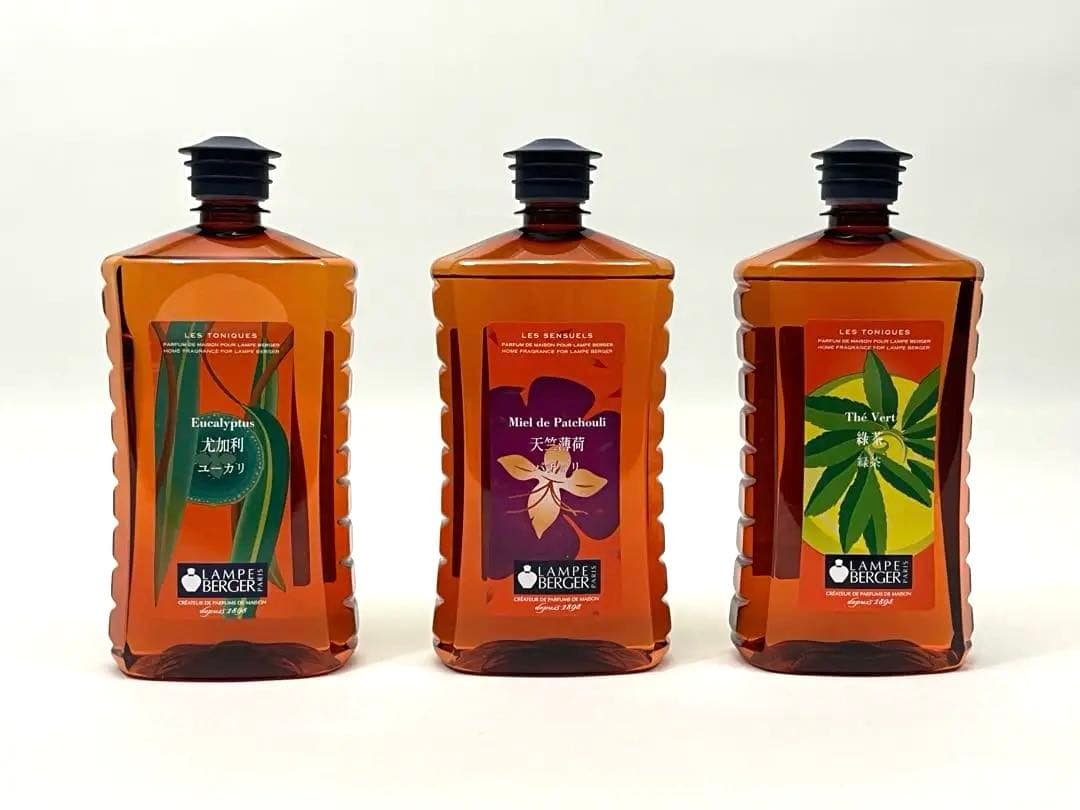 新品未開封★ランプベルジェ・オイル３本セット　ユーカリ　激レア☆パチョリ　緑茶