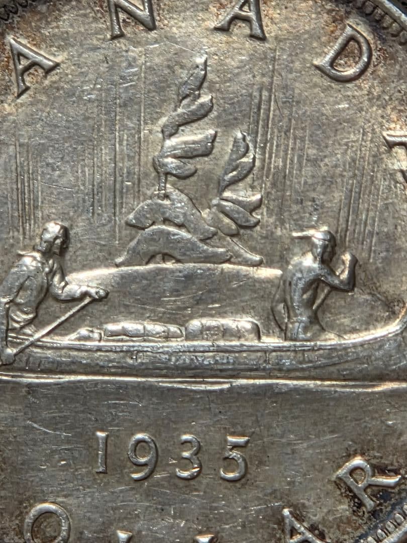 カナダ連邦　ジョージ5世　1 ドル銀貨　1935