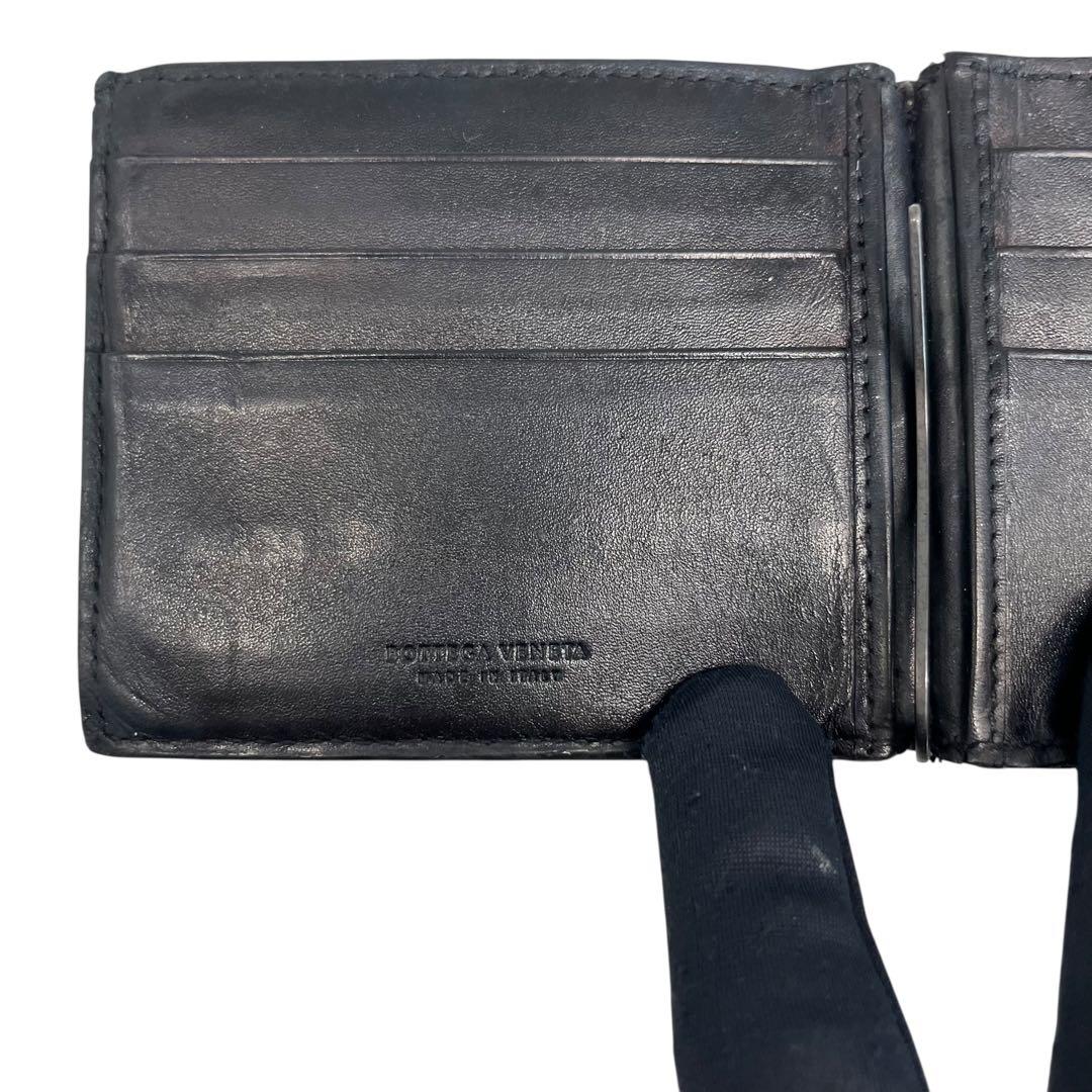 極美✨ボッテガヴェネタ マネークリップ カードケース イントレチャート 黒
