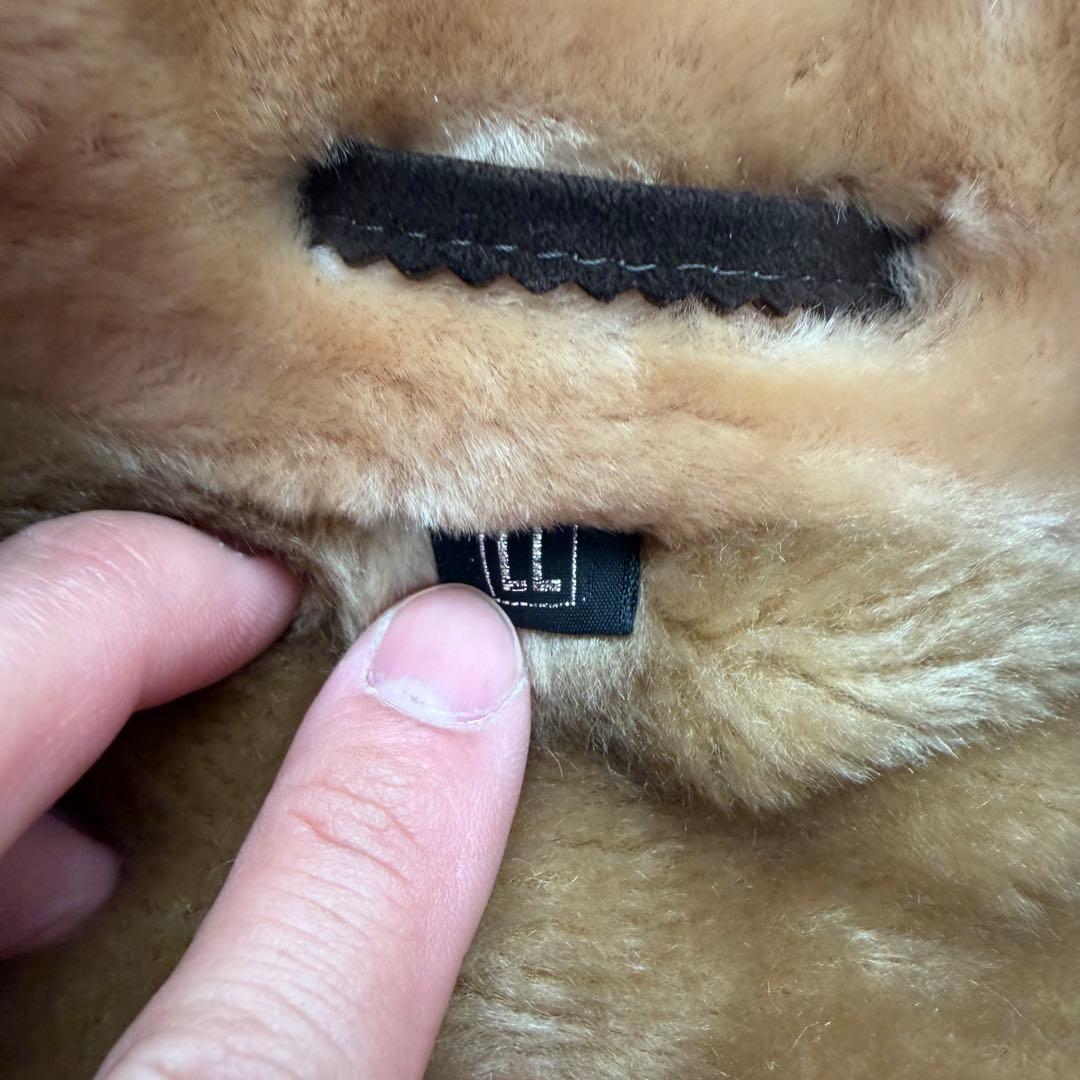 希少XLサイズ相当　レザーコート　チェスターコート　ボア裏地　スエード