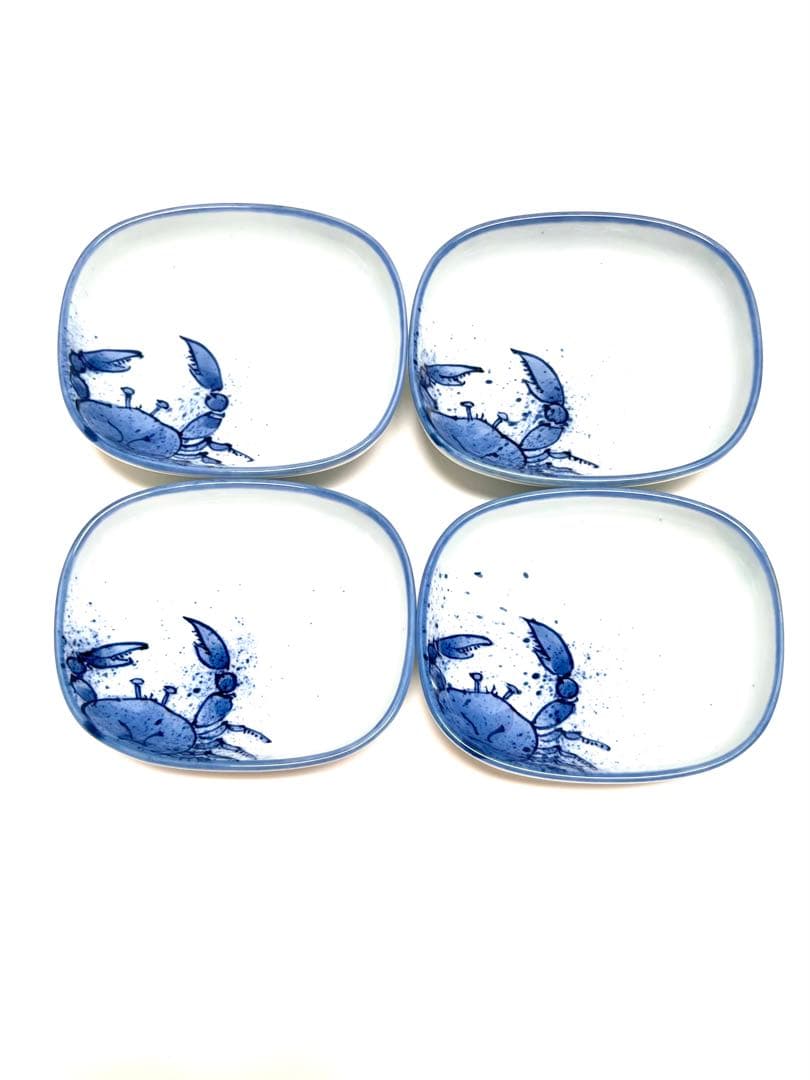 源右衛門窯　吹墨蟹絵　豆皿　5枚組 枚数プラスしました 価格はそのまま！！