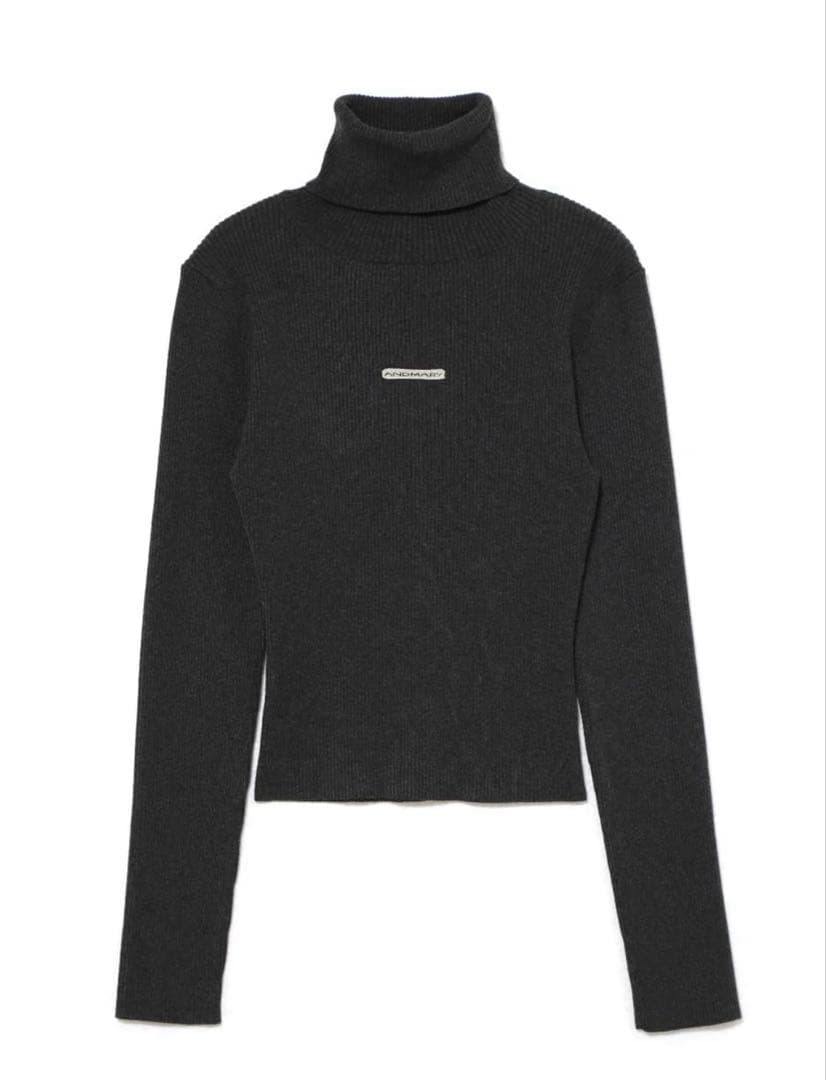 トップス GRAY ANDMARY MARY TURTLE KNIT TOPS