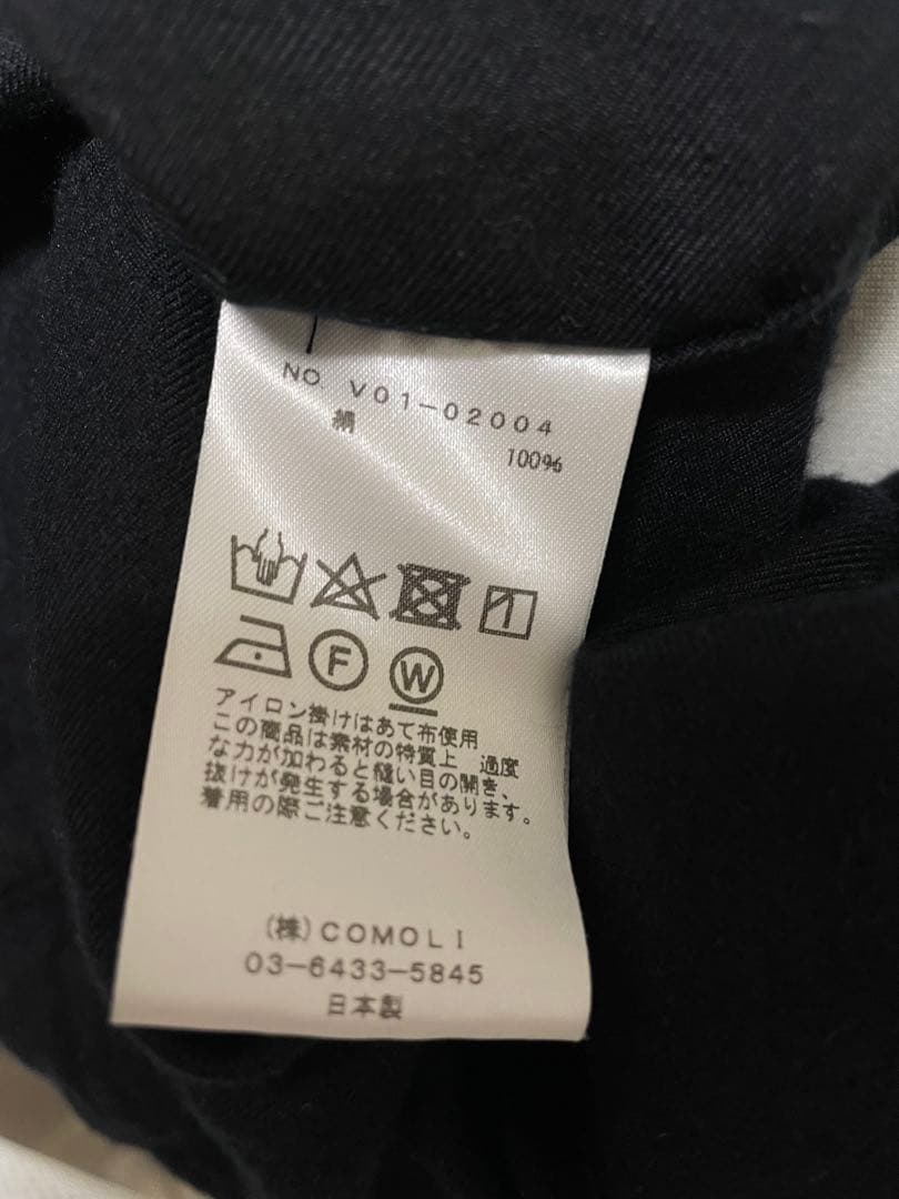 COMOLIコモリ　シルクネルスキッパーシャツ