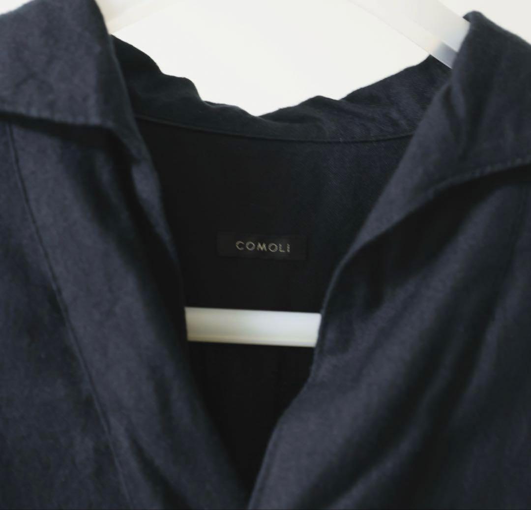 COMOLIコモリ　シルクネルスキッパーシャツ