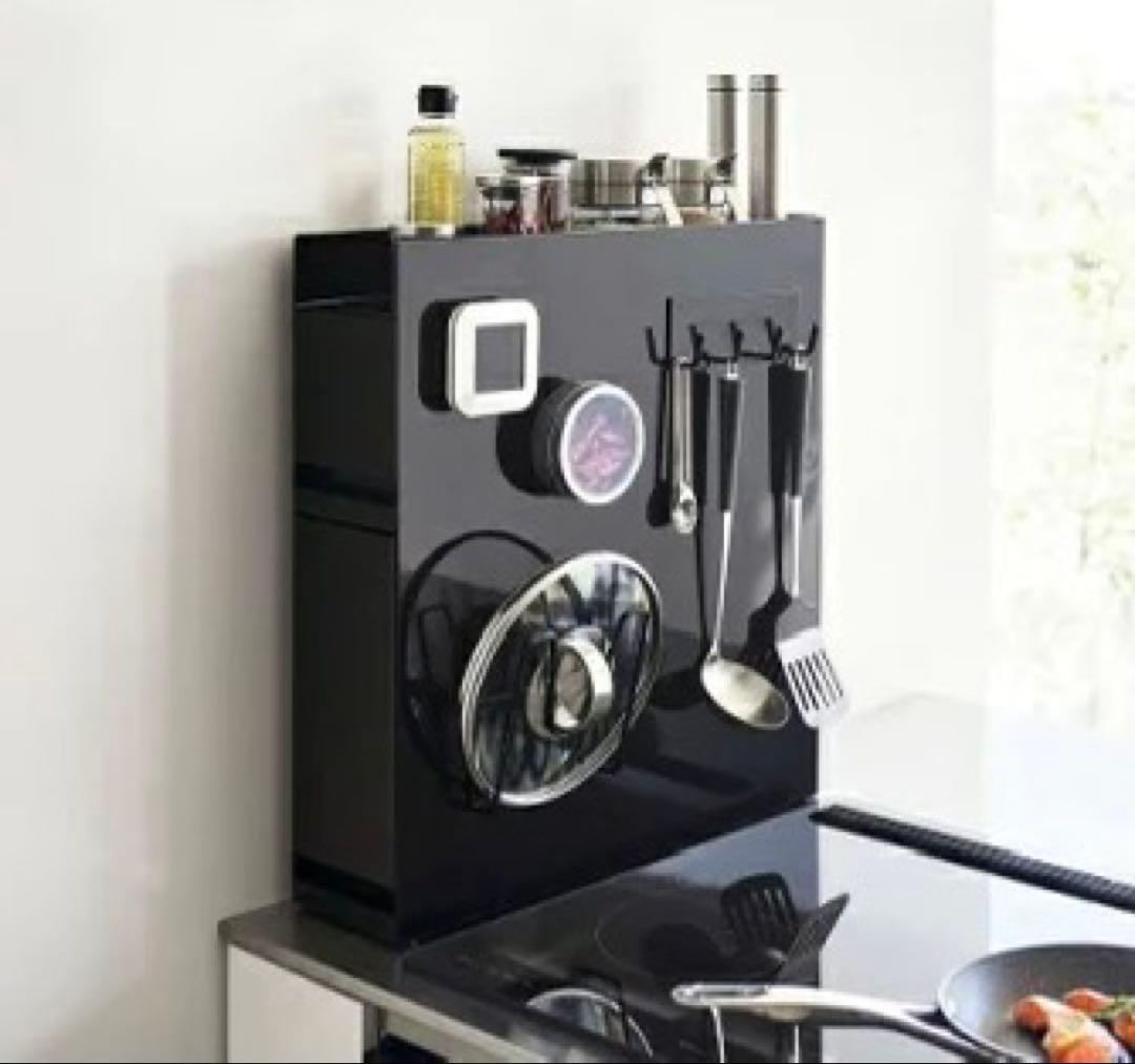 山崎実業 tower 調味料ラック 2段 ブラック