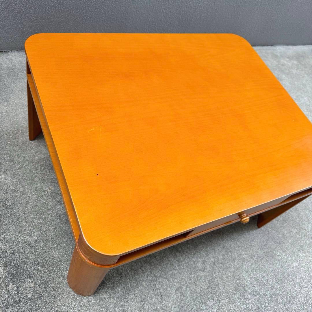 希少✴︎レトロ 北欧カラー センターテーブル 引出し 折畳みテーブル ローテーブル