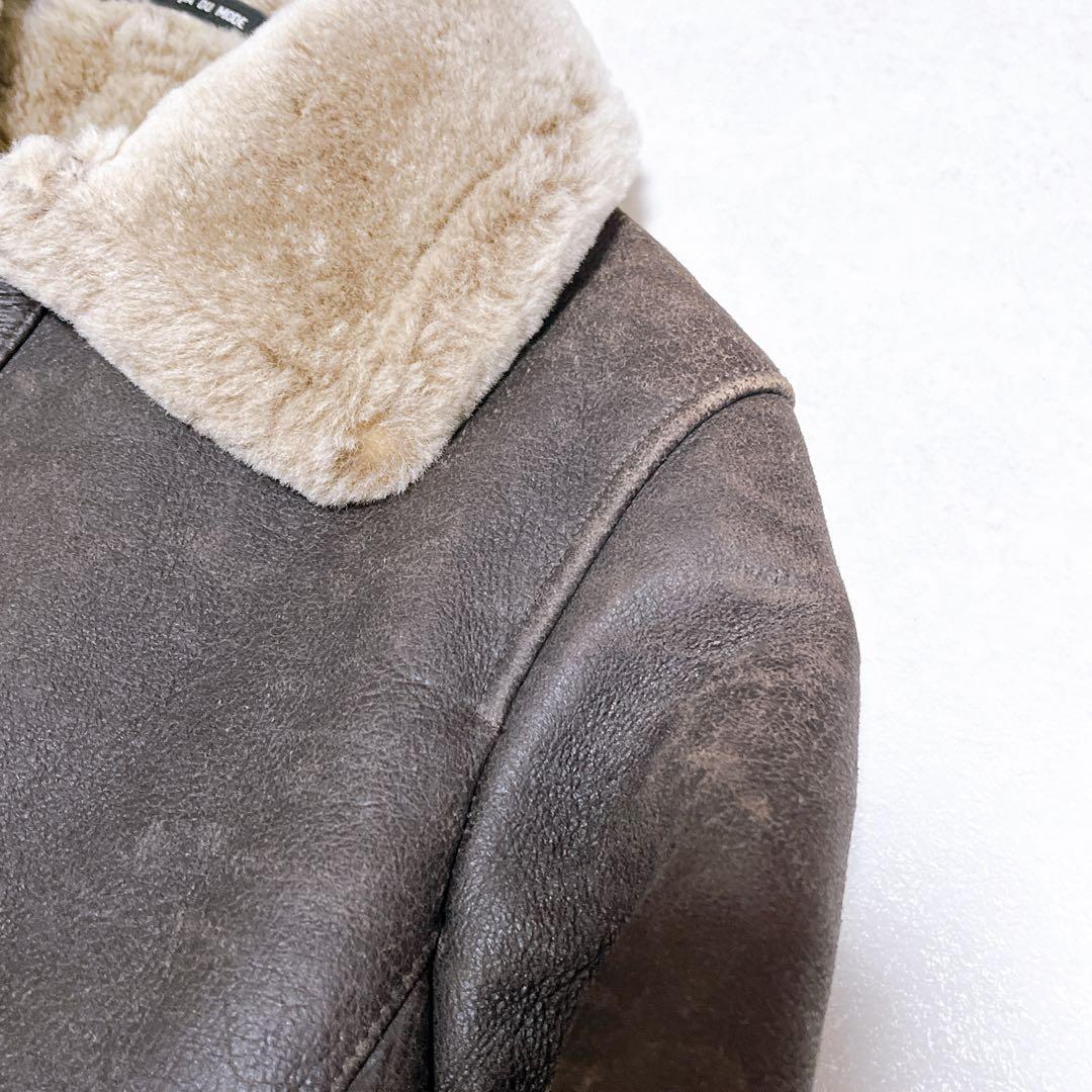 ラムレザー フライトジャケット B-3 羊革 ボア ヴィンテージ 美品 Y2K