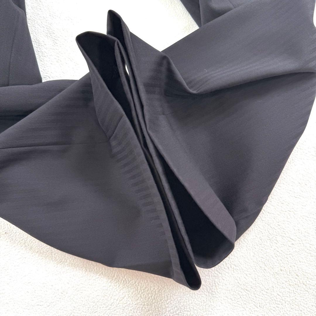 美品・洗える✨レミュー ストライプ パンツ スーツ セットアップ ブラック