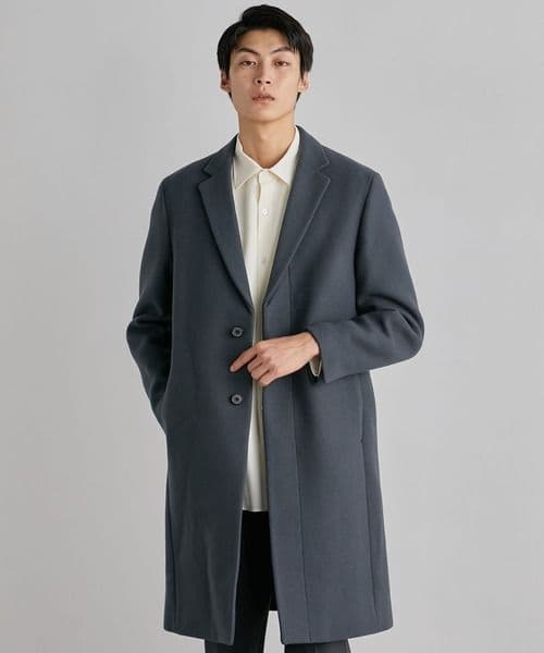 超高級★美品ユナイテッドトウキョウ　S140　チェスターコート　ブルーグレー　S