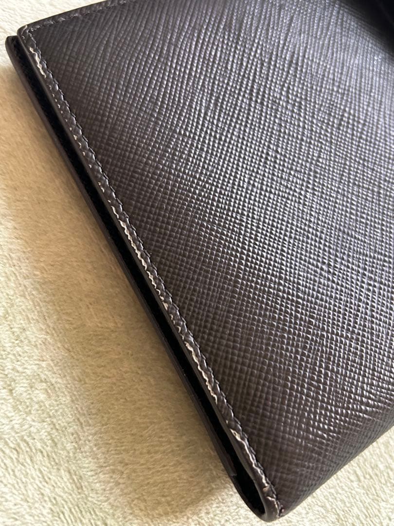 PRADA ネイビー ストライプ 二つ折り財布