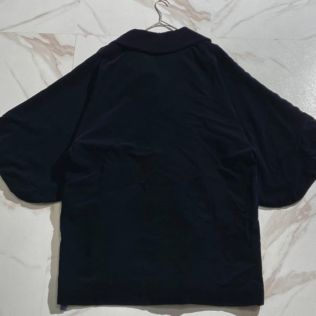 未使用に近い✨ アゲハラ ベロア ベルベットコート コットン ネイビー