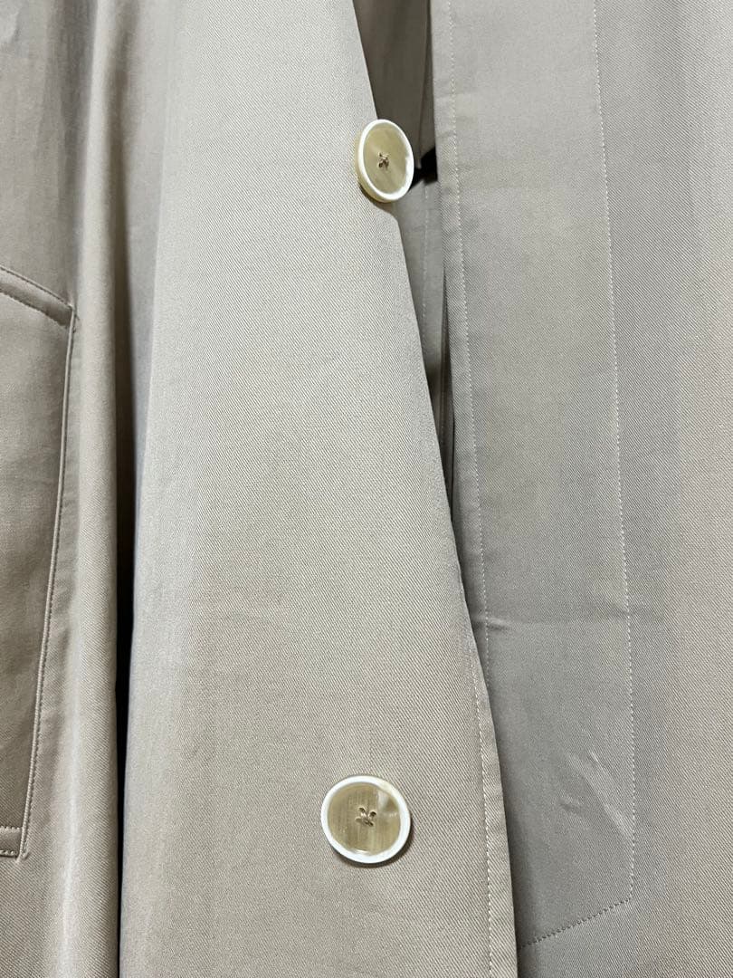 ジャケット・アウター WASHED FINX CHAMBRAY SOUTIEN COLLAR COAT