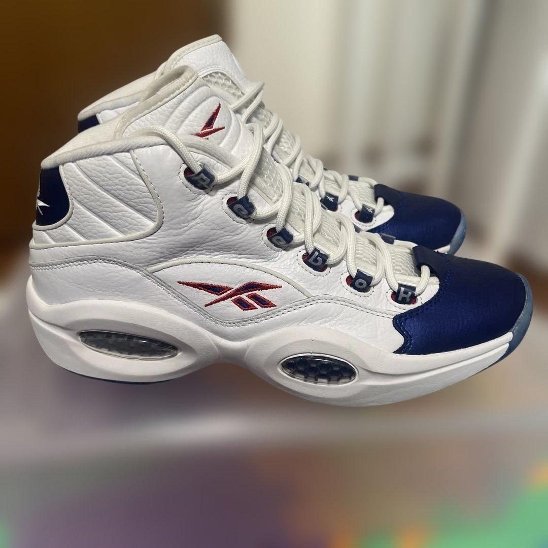 Reebok question midバスケットシューズ ホワイト/ネイビー