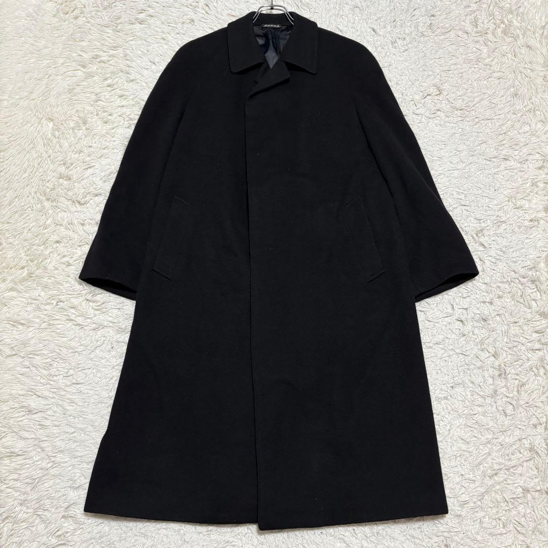 PAL ZILERI パルジレーリ カシミヤ混 ロングコート ブラック