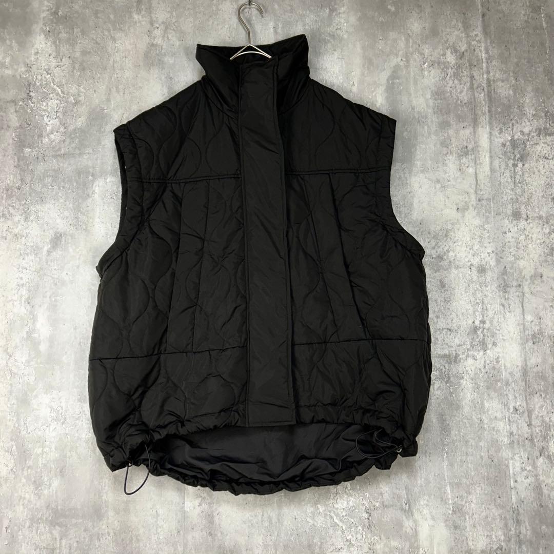 凵　CPCM　2way　キルティングモンスタージャケット　ベスト　 黒　長袖　冬