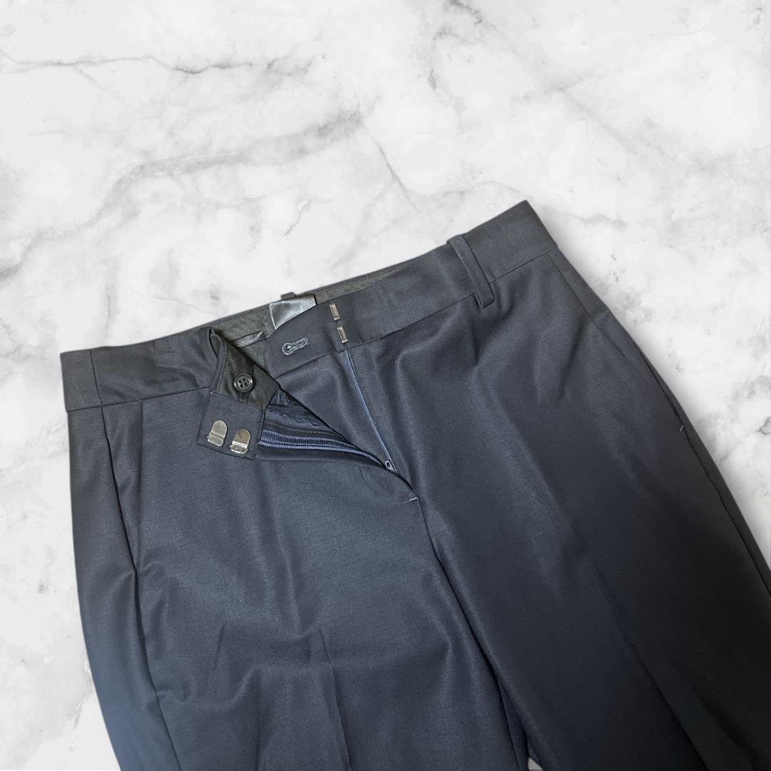 現行タグ Theory ノーカラー スーツセットアップ 2ピース ネイビー ２