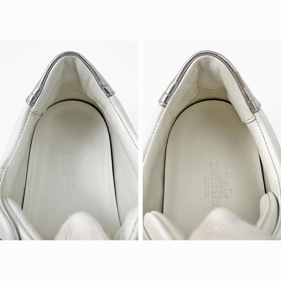 【極美品】エルメス スニーカー アヴァンタージュ 白 シルバー 23㎝ 35.5