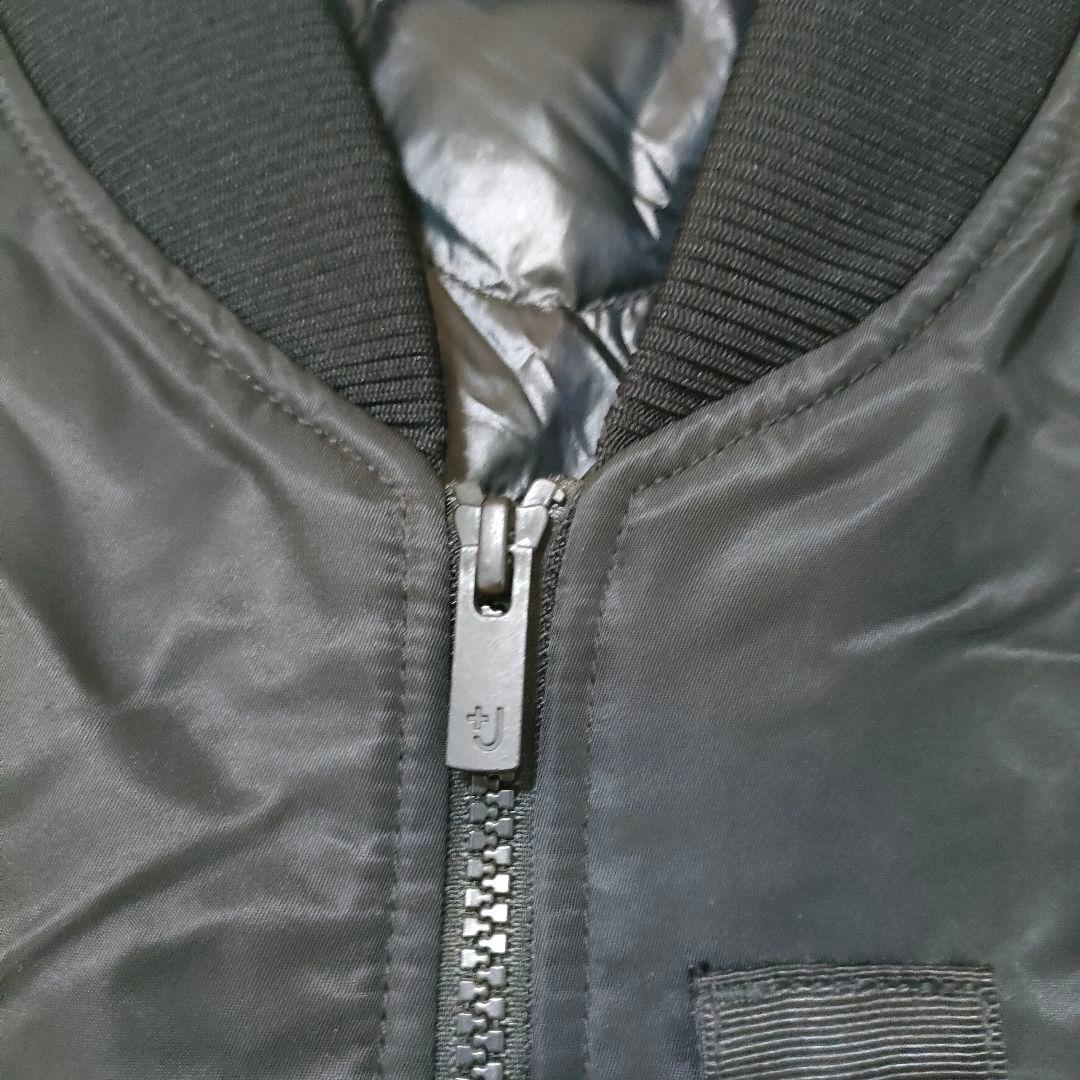 ユニクロ＋J ハイブリッドダウンジャケット MA-1 ミリタリー 黒 4XL