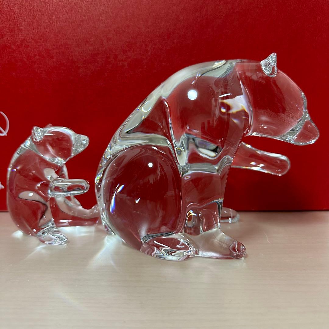 バカラ　親子　クマ　フィギュアリン　美品