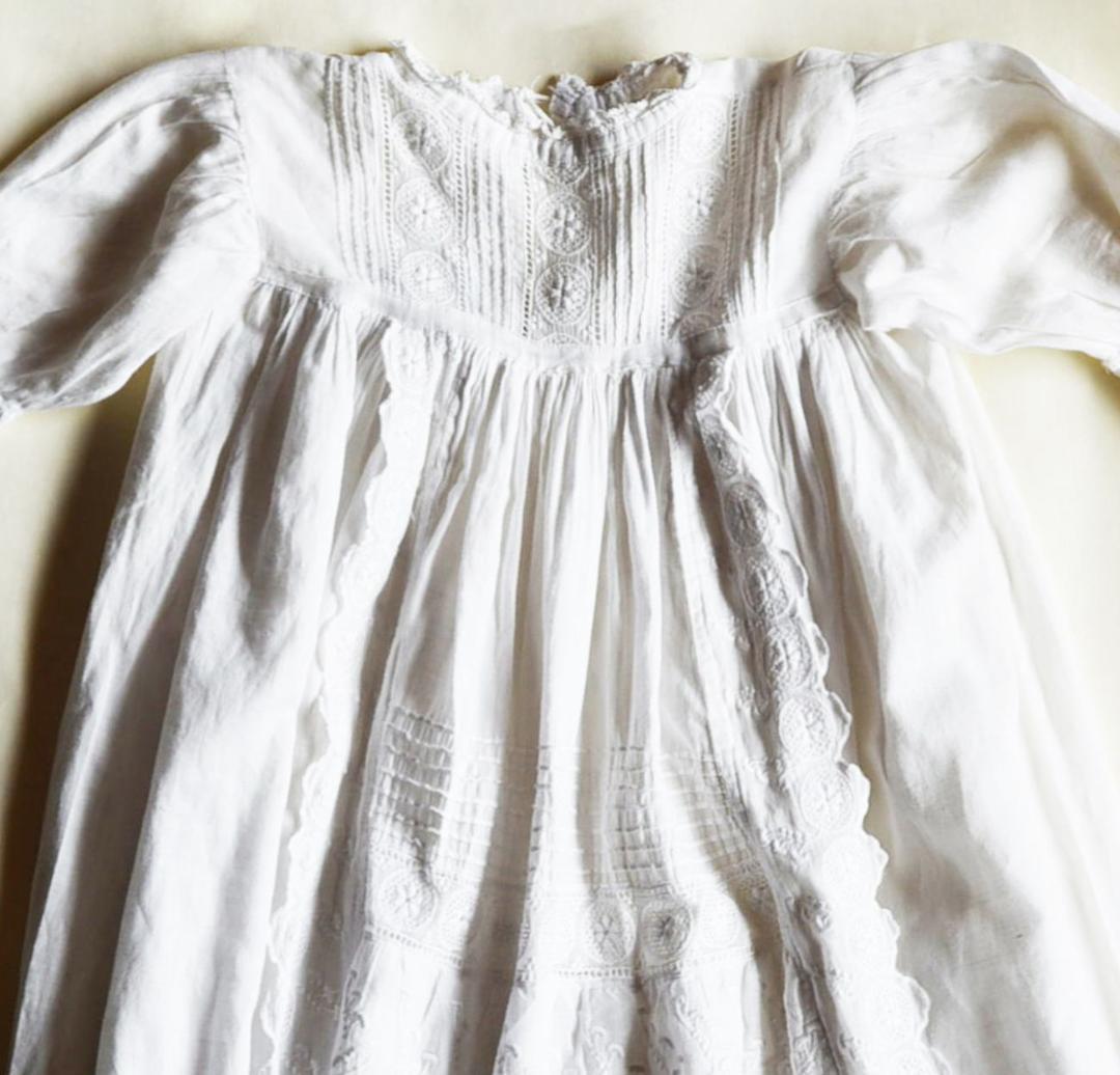 イギリス アンティーク　ベビークリスニングドレス[sa695]