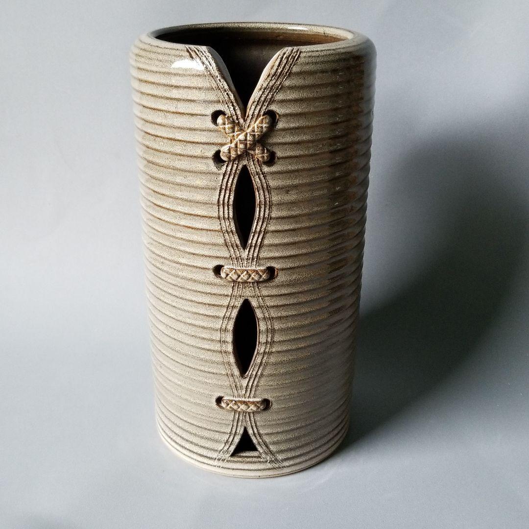 信楽焼傘立て  全面結び 高さ４５cm