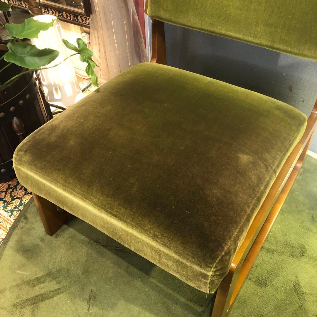 ト*ム様 ヴィンテージ ミッドセンチュリー　カリモク６０　チェア　モケットグリー