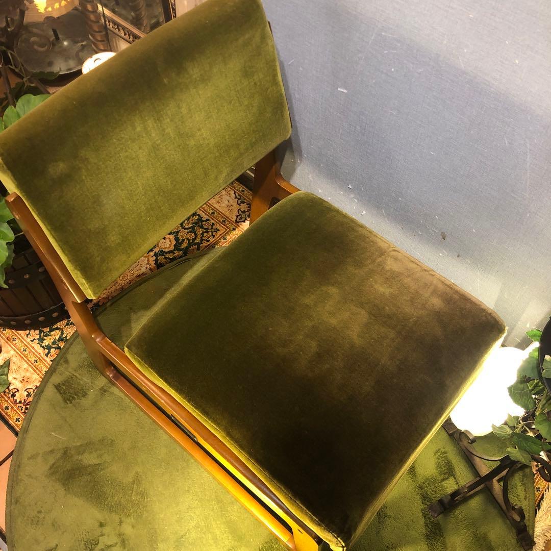 ト*ム様 ヴィンテージ ミッドセンチュリー　カリモク６０　チェア　モケットグリー