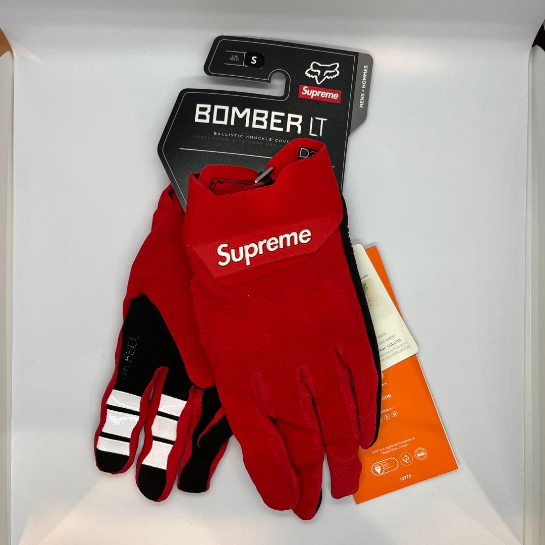 未使用品　18SS Supreme Fox Racing Gloves 赤 S