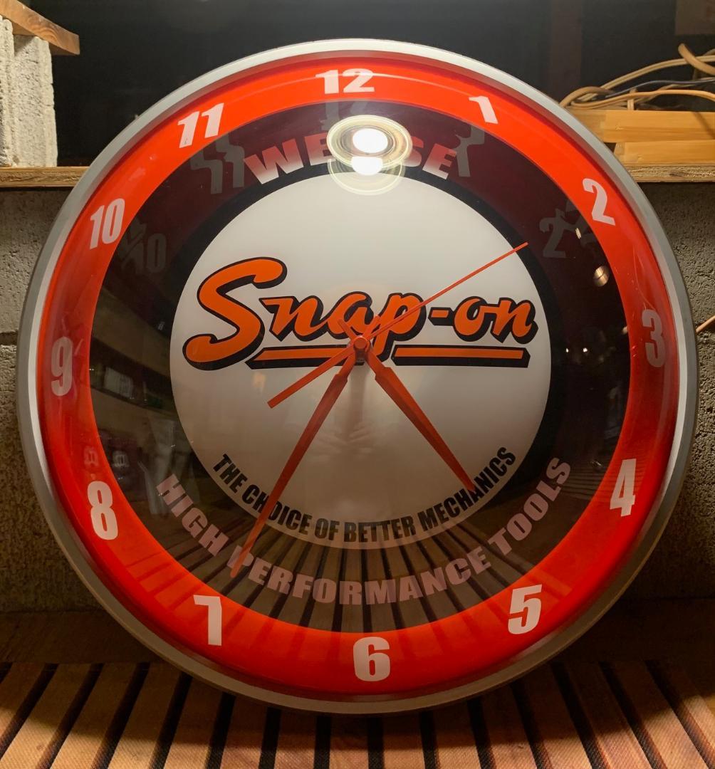 パペット Snap-on 壁掛時計 内部照明付 CLOCK