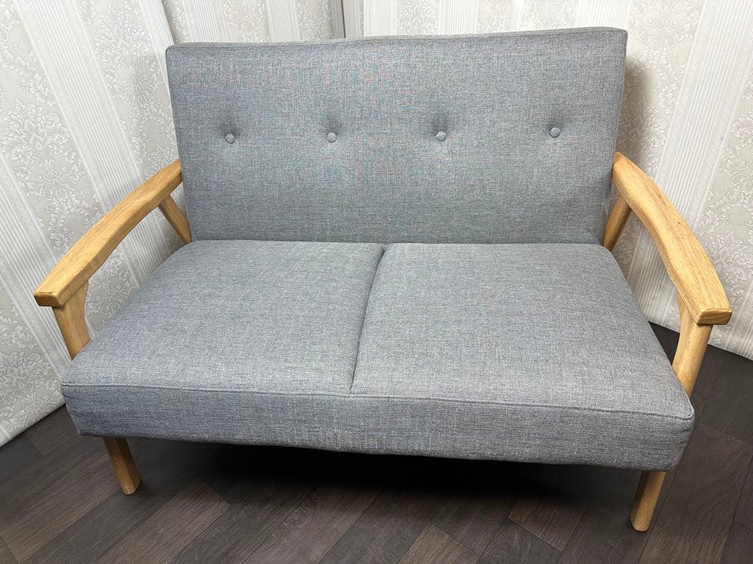 定価¥25,280 木製 天然木 布張り ファブリック ソファー