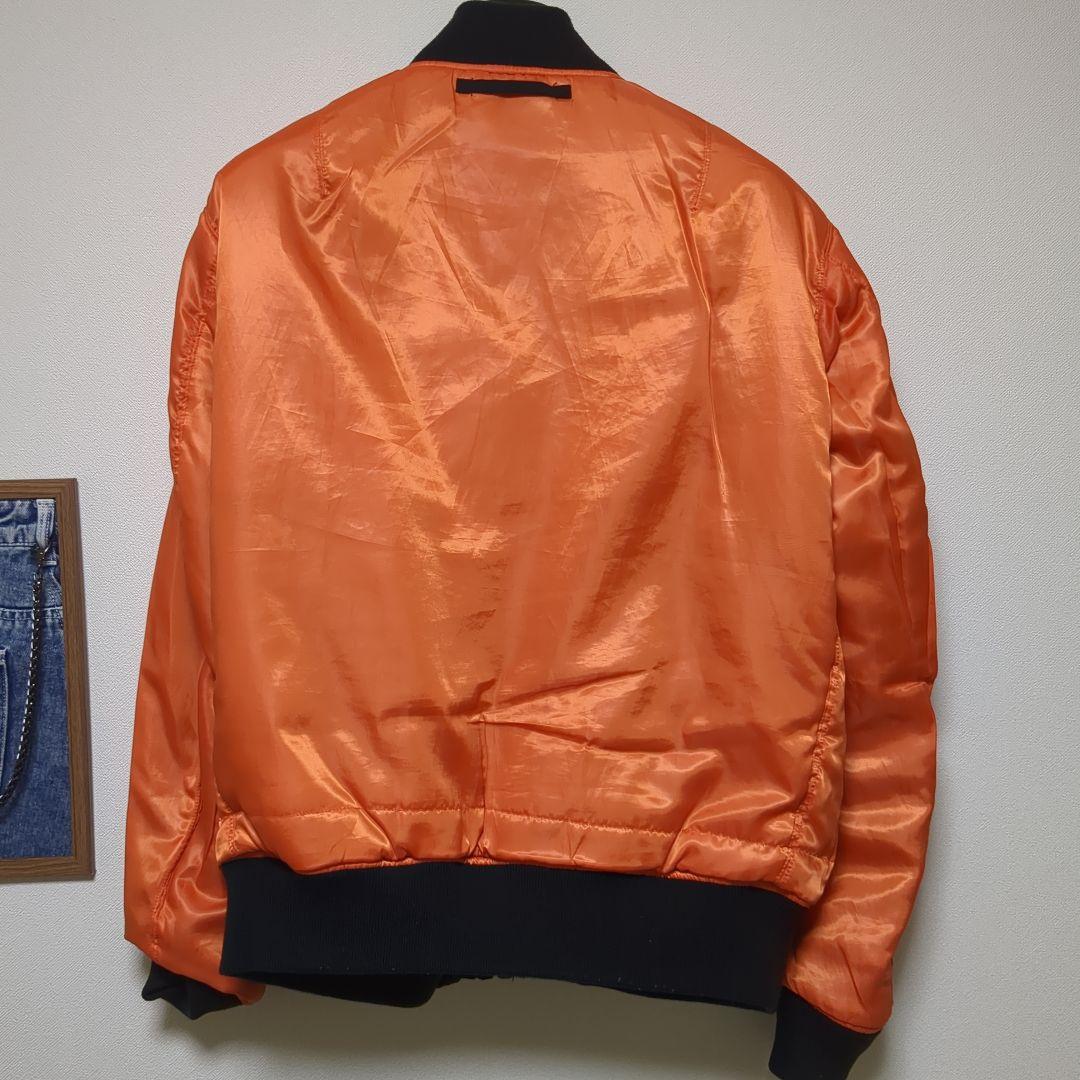 AVIREX MA-1 フライトジャケット ブラック 中オレンジ