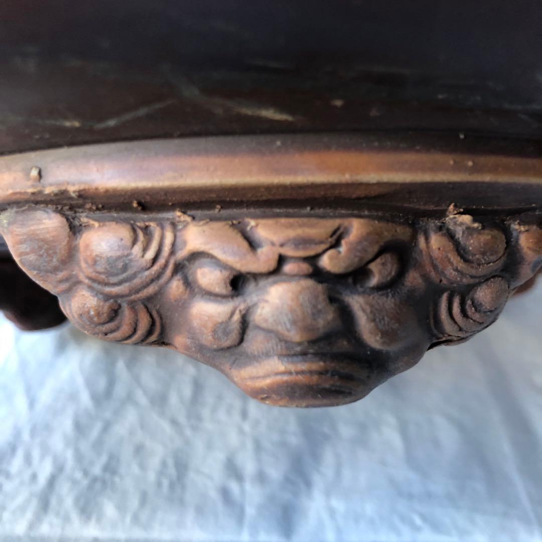 古備前　鬼面三つ足水盤