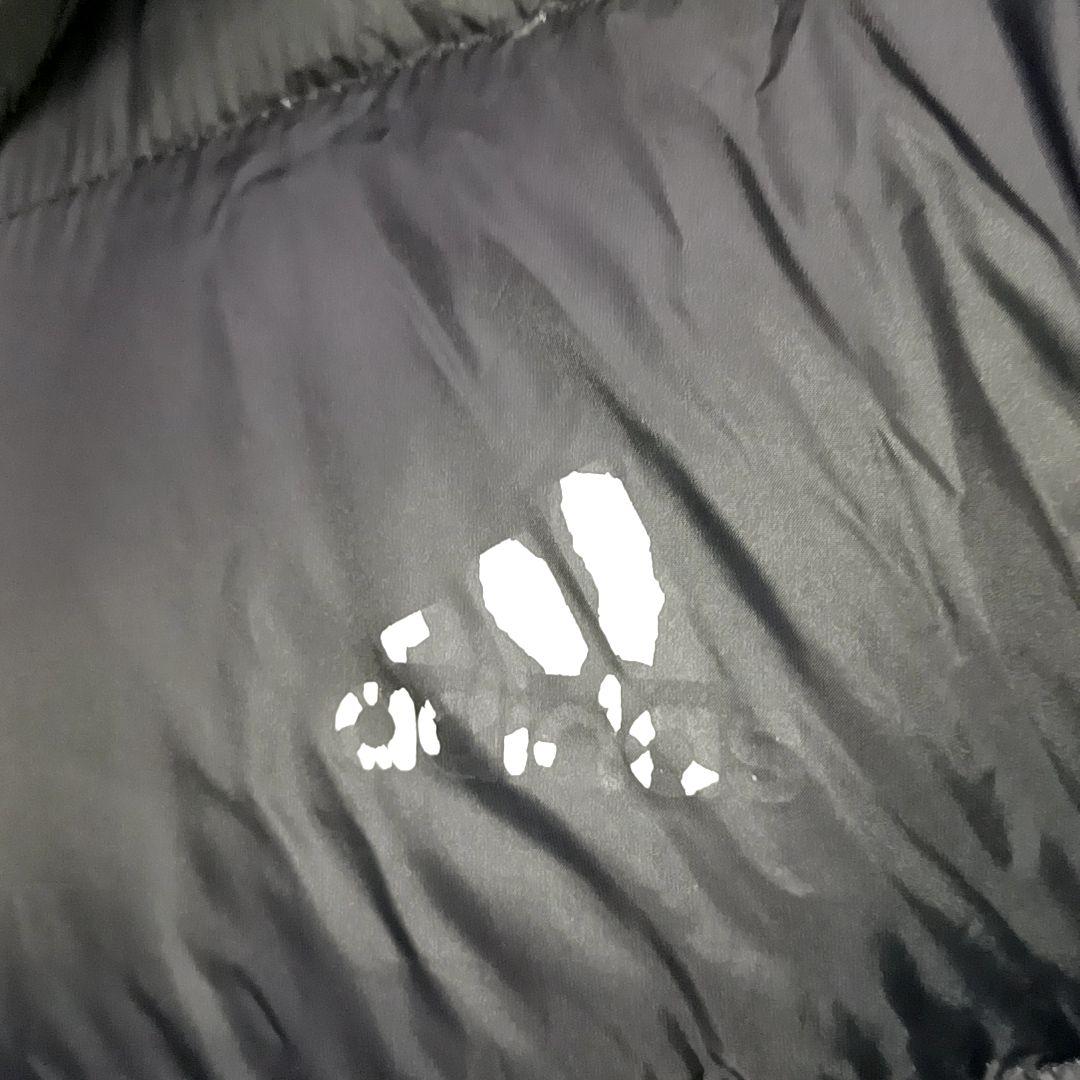 【ダウン80%★XL】adidas アディダス　ダウン　ベンチコート　ブラック