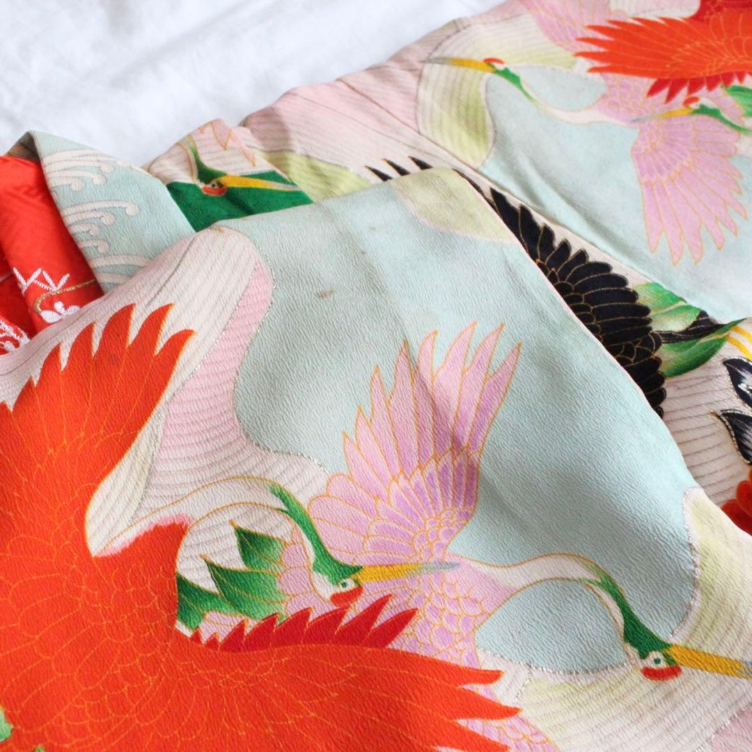 【断捨離中】七五三 5歳 7歳 女の子 子供 着物 つくり帯 セット