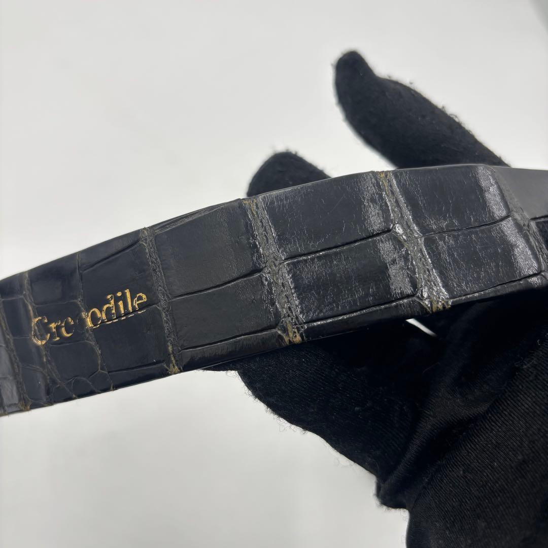 PATEK PHILIPPE パテックフィリップ クロコダイル　レザーベルト 黒