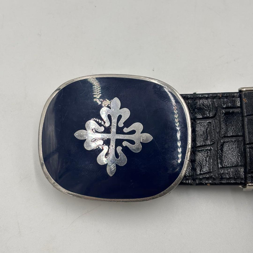 PATEK PHILIPPE パテックフィリップ クロコダイル　レザーベルト 黒