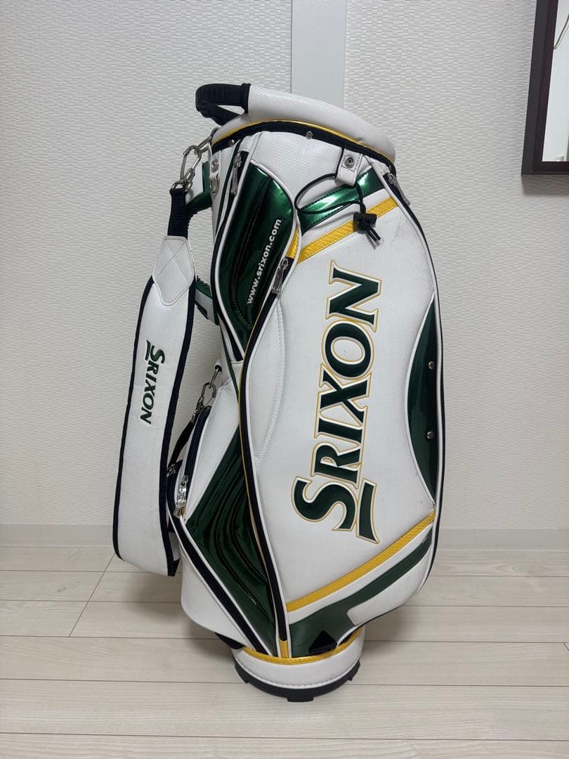 SRICONキャディバッグ ホワイト/グリーン/イエロー