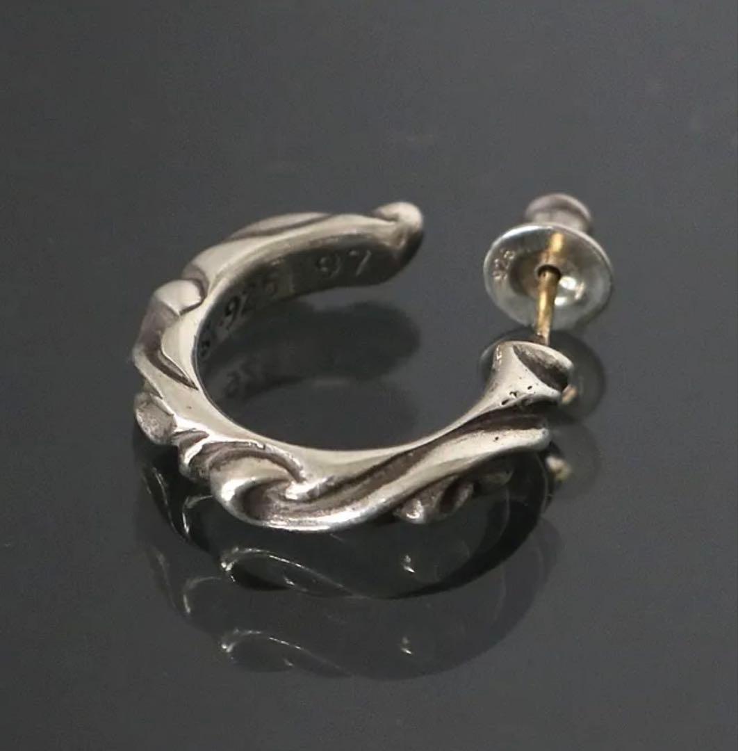 クロムハーツ スクロール フープ ピアス SV925 100093