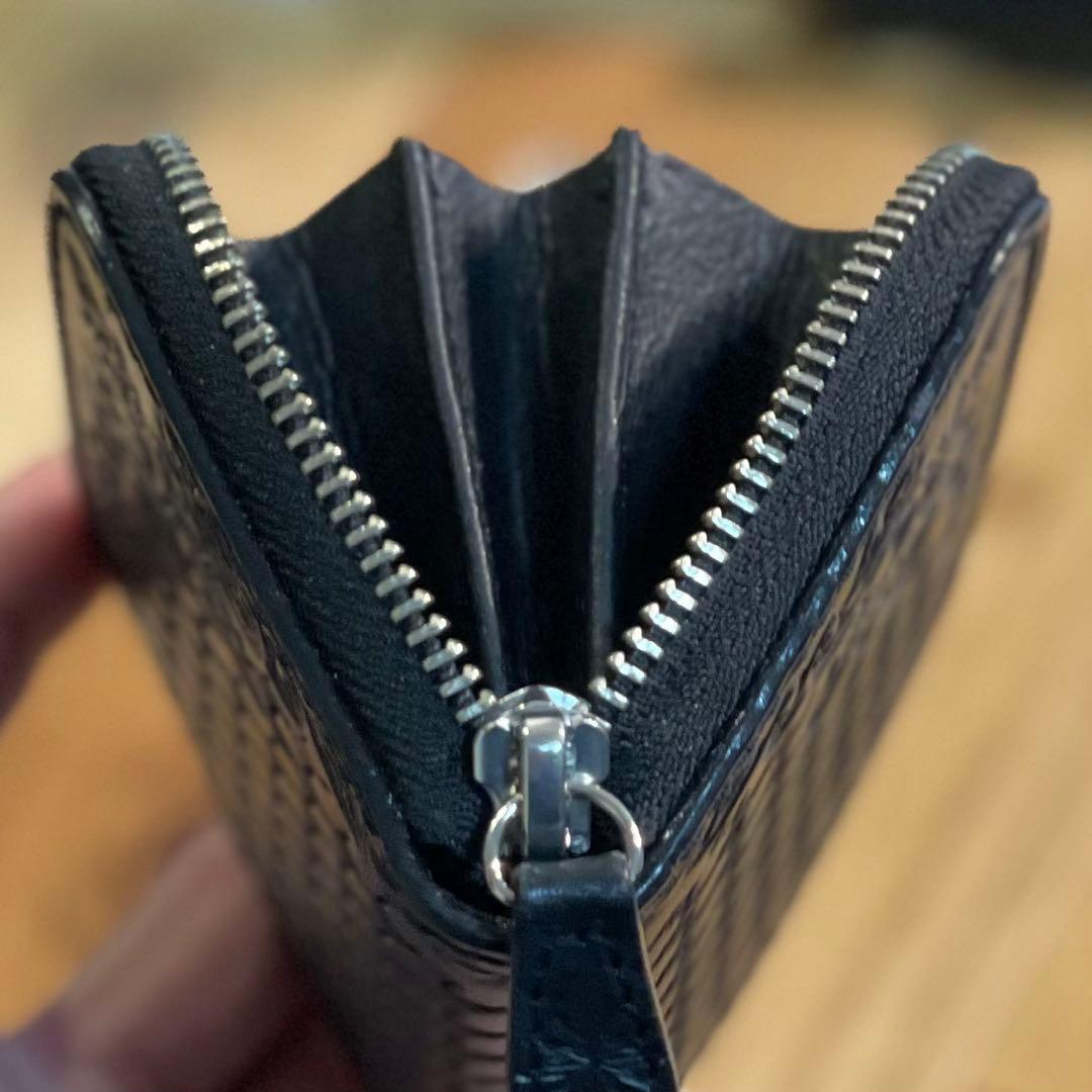 SAAD ラウンドファスナー カービング コンパクト ウォレット ケース