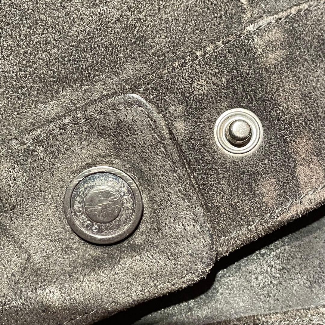 GUCCI グッチ シングルライダース 黒スウェード 46 トムフォード期 希少