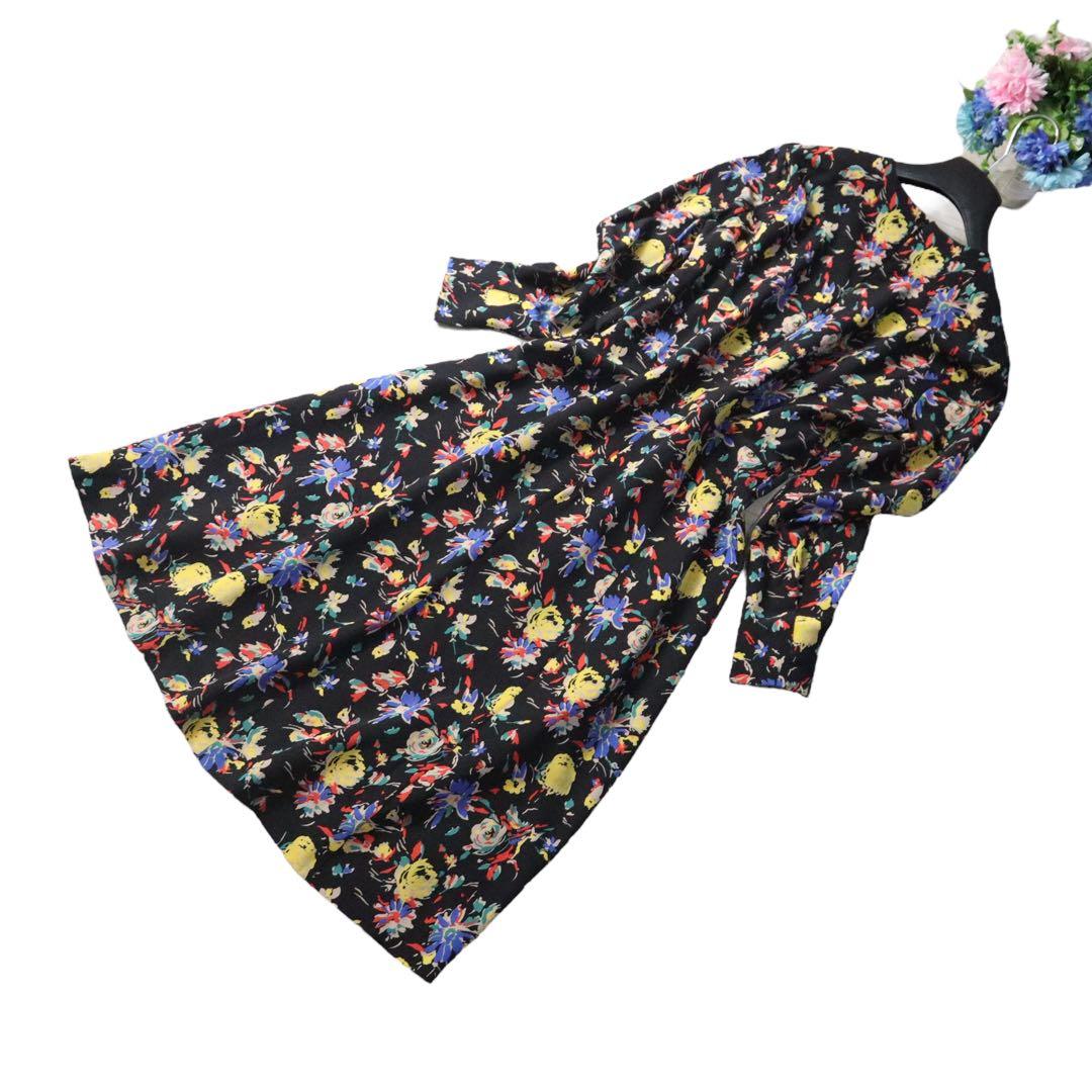 新品同様❗️ETRO エトロ 美しいフローラルフラワー柄　シルクロングワンピース