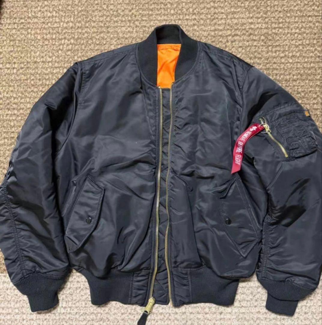ALPHA INDUSTRIES M ブラック リバーシブル 短丈