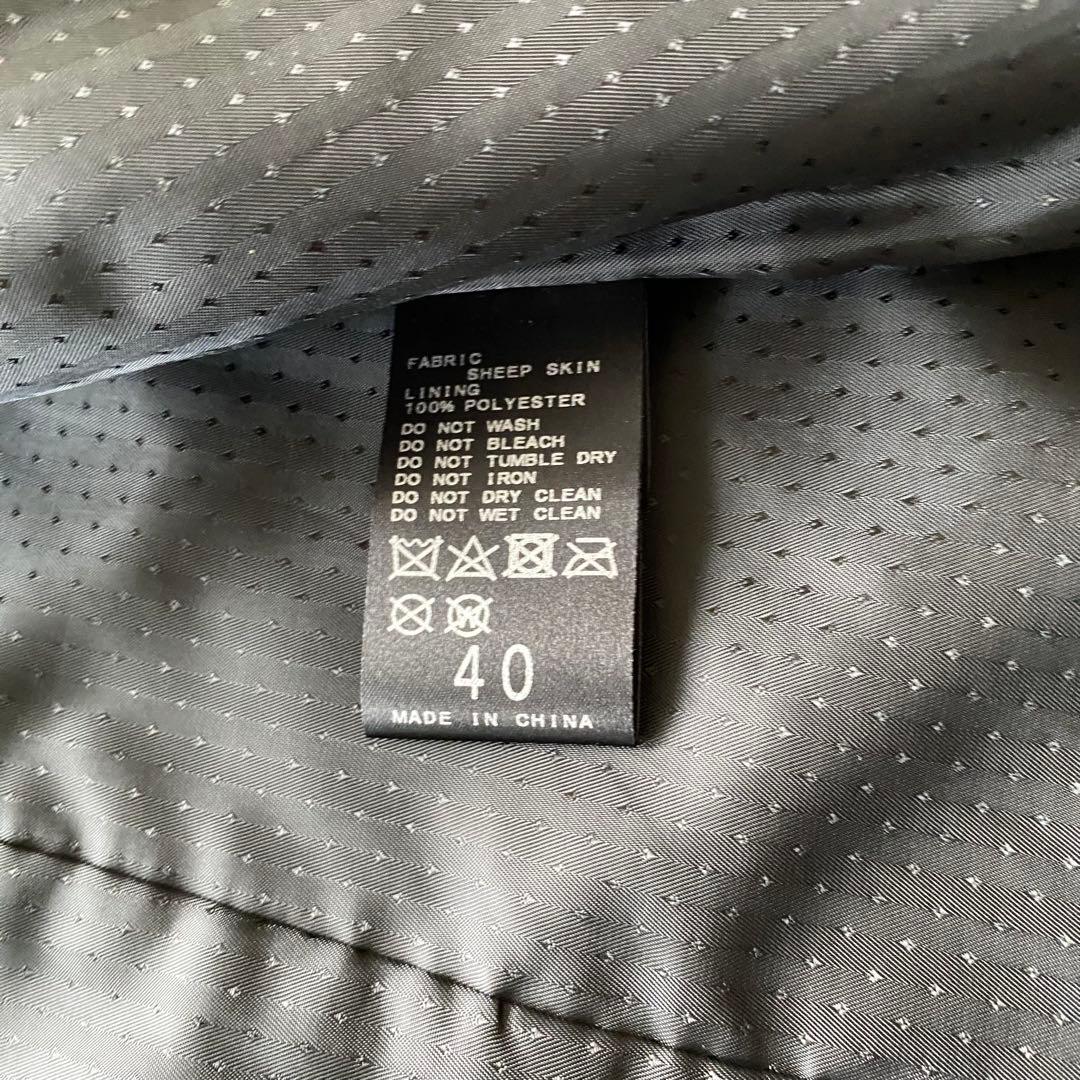 【近年モデル】スローブイエナ ラムレザー ダブルライダース　ブラック 40