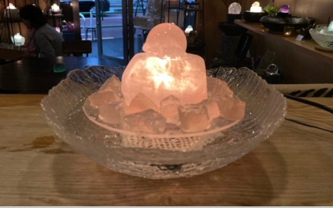 【新品】クリスタルファウンテンローズクウォーツ　付属品全部付き