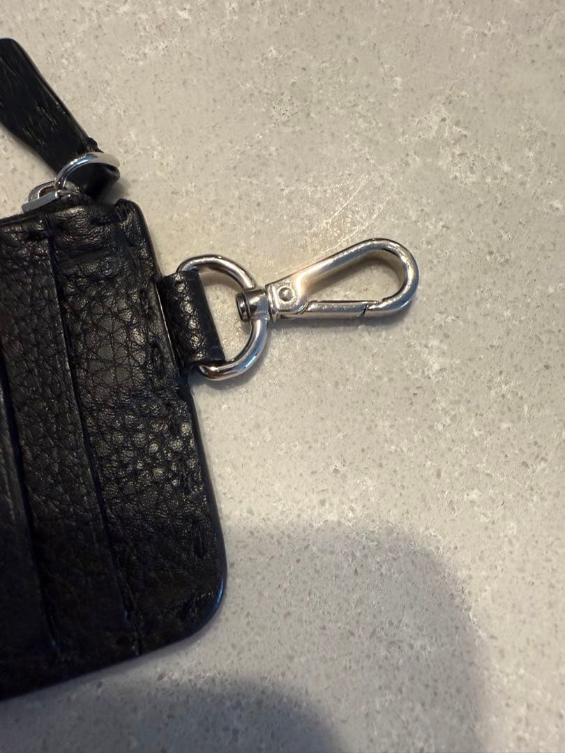 FENDI ブラックレザー　カード　　ケース