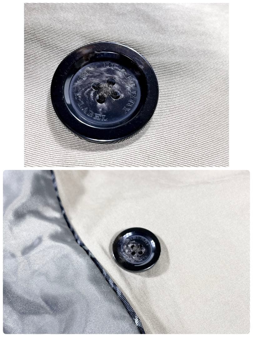 BURBERRY BLACK LABEL トレンチコート ベルト ダブル 牛革